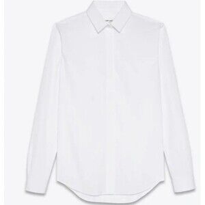 Yves Saint Laurent pour homme Textured White Button Up Shirt Size 42 / 16.5